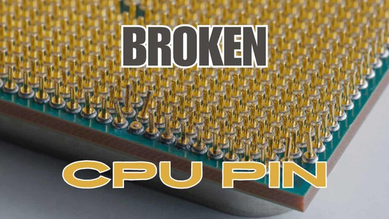 A broken pin on a CPU.